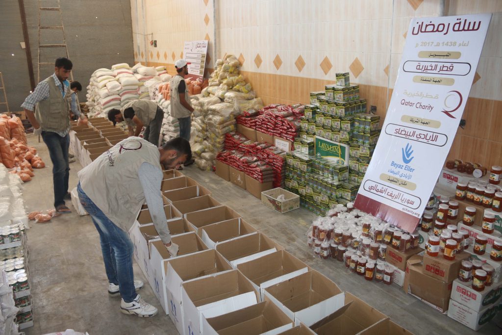 توزيع 500 سلة غذائية برمضان 2017