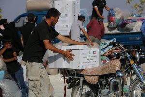 distribution of food baskets