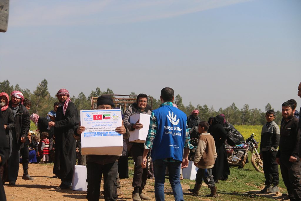 distribution of food baskets